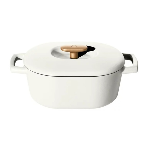 ♠️ New Beautiful 6QT Enamel Dutch Oven, White Icing by Drew Barrymore - Picture 8 of 10
